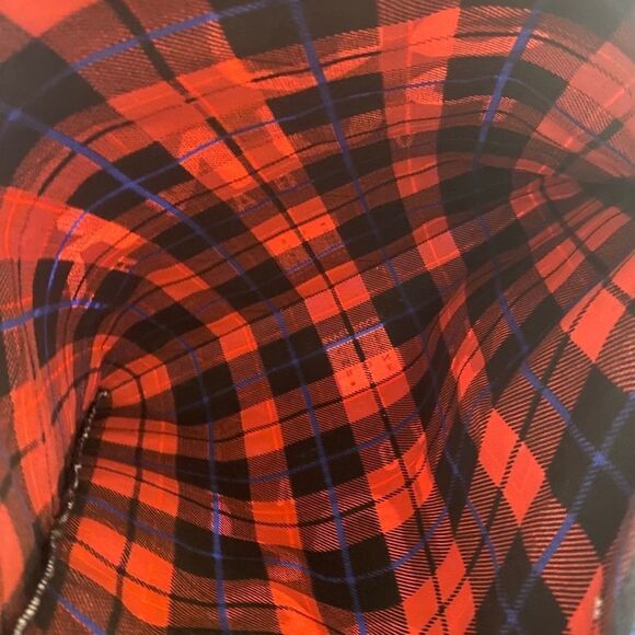 Le Bon Marché Rive Gauche Paris Plaid Canvas Tote Bag - Picture 3 of 4